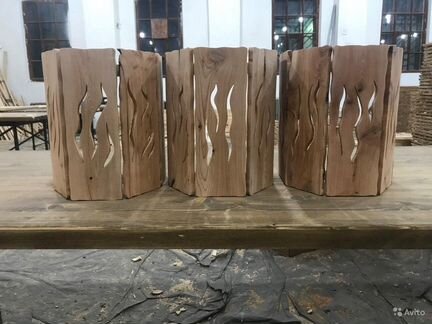 Абажур для светильника из сибирского можжевельника