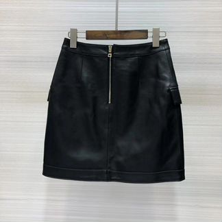 Юбка кожаная Balmain