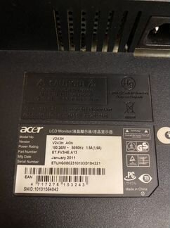 Монитор acer v243h 24 дюйма