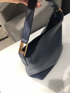 Сумка Lancel Max Синяя кожа оригинал тоут на плечо