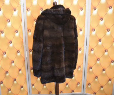 Шикарная норковая шуба поперечка