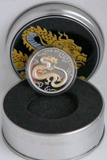 1000 франков 2012г. Год дракона серебро
