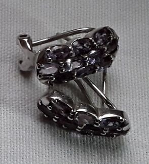 Серьги серебряные с аметистами