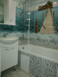 Ремонт ванных комнат пвх 3D панелями под ключ