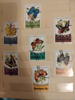 Почтовые марки. 1975 г. Гренада. Бабочки