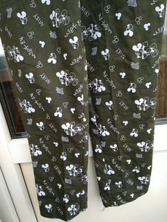 Штаны (чёрн., хаки) с микки маусом