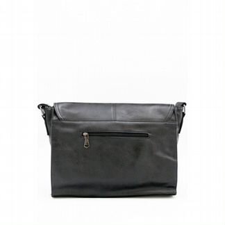 Three-Box сумка через плечо черная экокожа