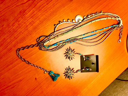 Ювелирная бижутерия ручной работы, гарнитур этника
