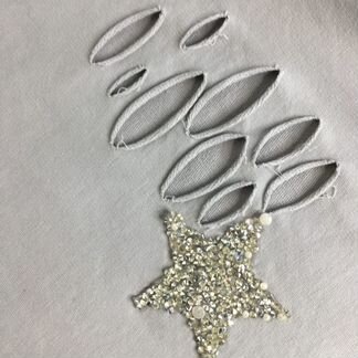 Свитшот серый со звездами 42-44