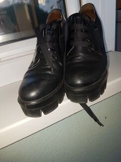 Кожаные туфли-ботильоны осень-весна