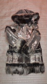 Продам дубленку для девочки р.110-116