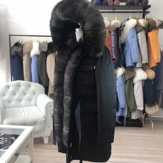 Парка с натуральным мехом