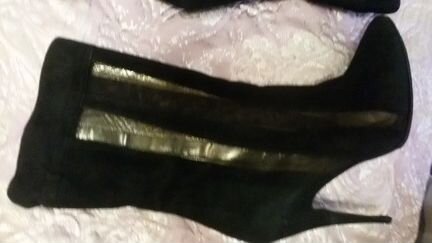 Сапоги замшевые