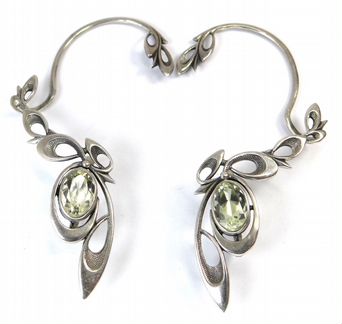 Советские серебряные серьги 875 пробы, СССР