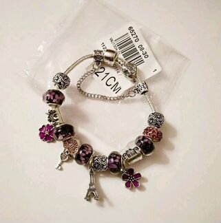 Женский Браслет с шармами (новый)