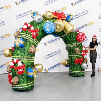 Новогодняя декоративная световая арка. Фотозона