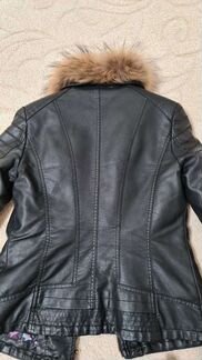 Куртка кожаная женская с мехом