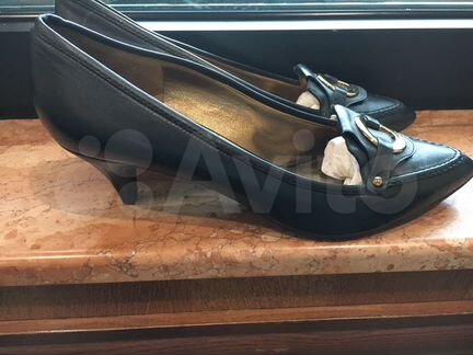 Чёрные кожаные туфли Escada, 39.5, Италия