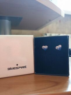 Серебряные серьги гвоздики BlueSpirit