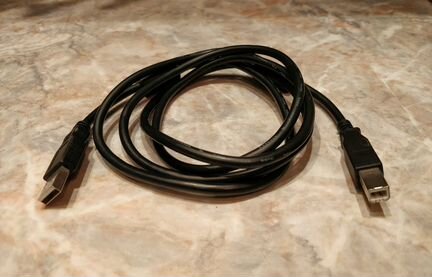 Кабель USB A-B, 1,5 м, черный