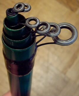 Удилище телескопическое с кольцами, б/у