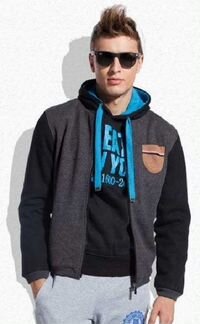 Куртка-бомбер мужская. Плотная вязка