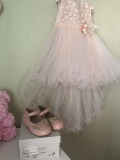 Платье со шлейфом и туфли Florence 25р