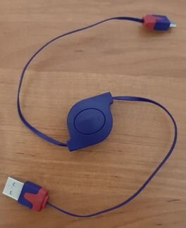 Кабель USB-microusb, самосворачивающийся