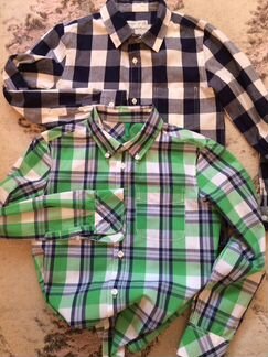Рубашка Zara, Benetton 7-8 лет, рост 128