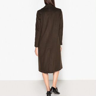 Пальто прямое разм.44 хаки-коричневый