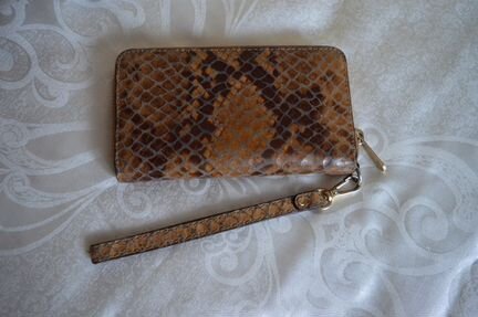 Кошелек клатч Michael Kors коричневый кожа питона