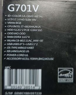 Asus G701V