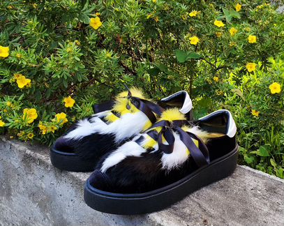 Модные женские яркие кеды италия