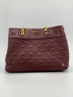 Новая женская сумка бордовая из кожи Tory Burch