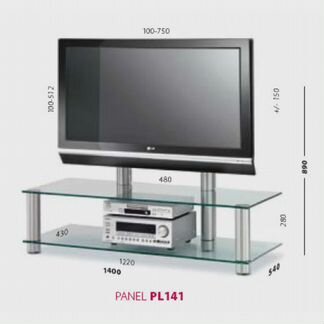 Тумба-стойка для телевизора Spectral PL-141 BG Alu