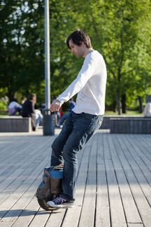 Обучение езде на моноколесе + компенсация