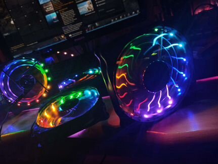 Корпусные RGB вентиляторы для пк, 120мм, новые