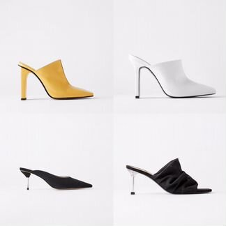 Новые мюли Zara на высоком каблуке 36,37,38,39