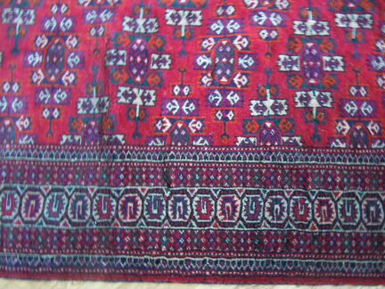 Ковер, антикварный 100 шерсть туркменский