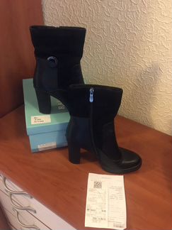 Сапоги женские демисезонные, кожаные, подкладка ба
