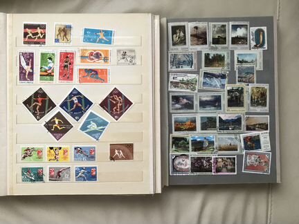 8 альбомов с марками, тематика разная