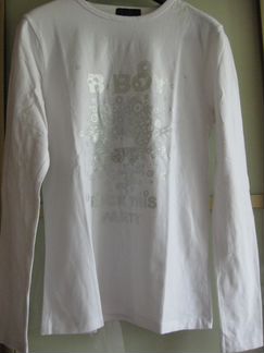 Белый лонгслив принт 3D: B-BOY Rock this party