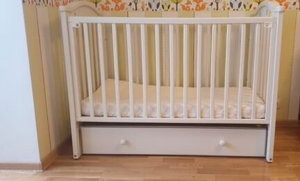 Кроватка Sadeko Lapsi Slovenia, матрас, балдахин