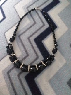 Колье из черного Агата