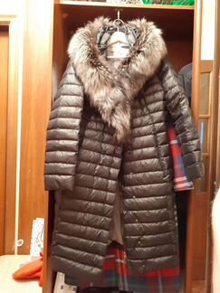 Пуховик женский с натуральным мехом