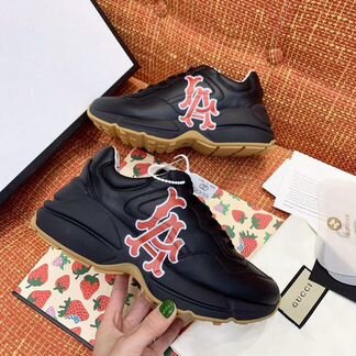 Кроссовки Gucci Rhyton черные