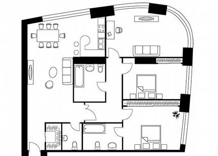 3-к квартира, 143.3 м², 27/56 эт.