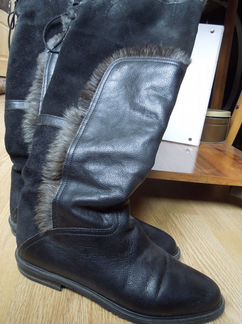 Сапоги Черные Кожаные 40/41