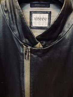 Кожаная куртка мужская р.54-56 Armani