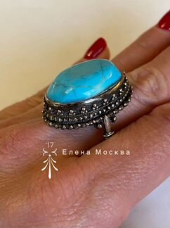 Винтаж: кольцо СССР бирюза